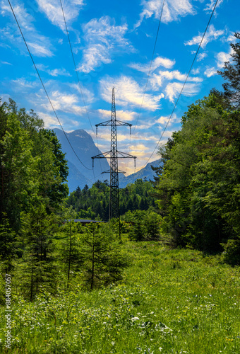 Obraz na płótnie Landschaft am Tauglgries in Bad Vingau, Österreich w salonie