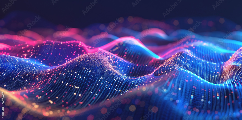 Colorful Abstract Digital Waves with Sparkles
Colorful Abstract Digital Waves with Sparkles