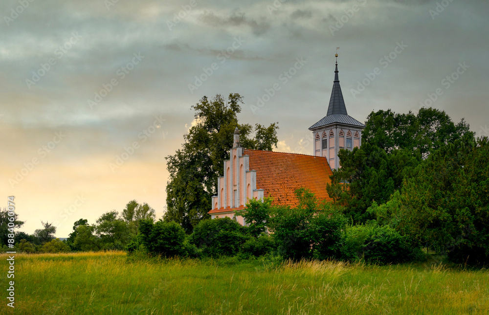 Dorfkirche Criewen, Nationalpark Unteres Odertal, Brandenburg, Deutschland
