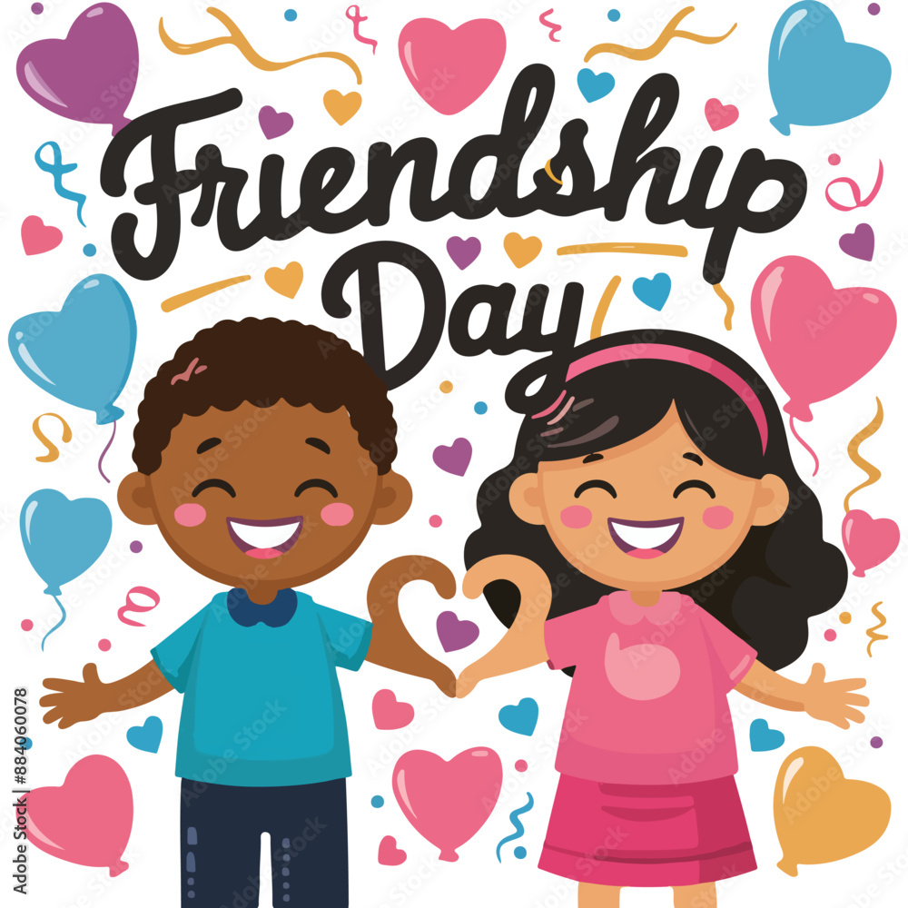 Happy friendship day greeting card vector illustration design. International friendship day celebrating typography background graphic illustration banner, poster and template design Happy friendship day greeting card vector illustration design. International friendship day celebrating typography background graphic illustration banner, poster and template design