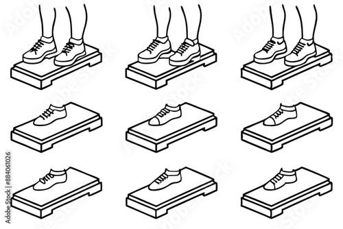 Aerobic Stepper Art Chic Line Art Illustration Examples Techniques