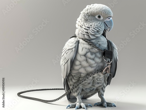 3D render of a bird harness photo