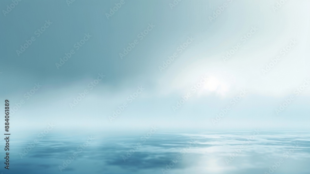 Blue sky background with clouds and water surface. 3d render illustration Blue sky background with clouds and water surface. 3d render illustration