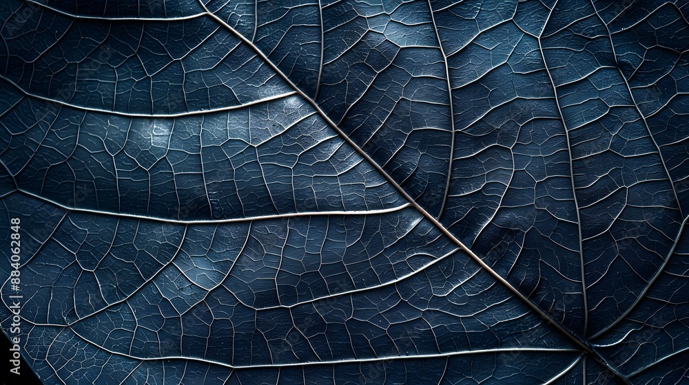 Obraz premium Intricate close-up of leaf veins, adding a natural and detailed pattern for a variety of uses.