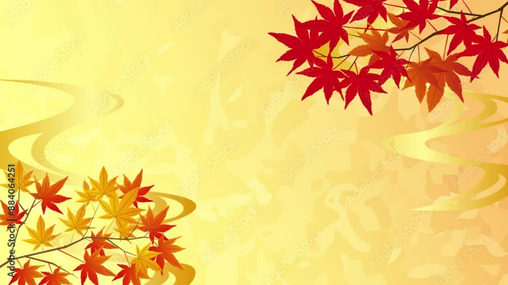 秋の紅葉和風背景
