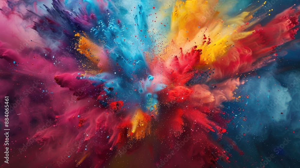 Explosion of Colorful Paints Explosion of Colorful Paints