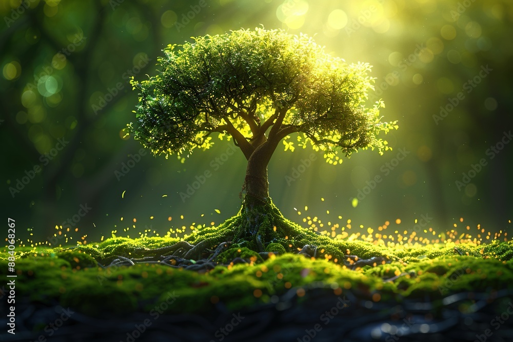 Deep ancient forest where towering tree UHD wallpaper Deep ancient forest where towering tree UHD wallpaper