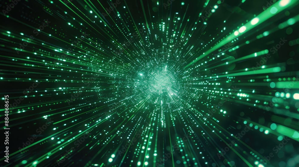 green neon light streaks radiating from the center technology big data and bots green neon light streaks radiating from the center technology big data and bots
