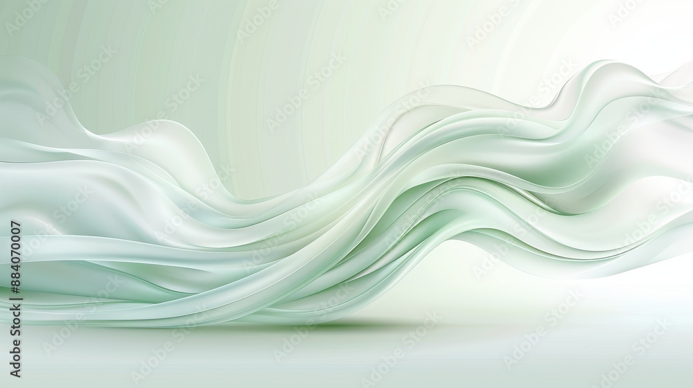 Fototapeta premium A long, curvy line of white and green colors