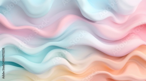 A colorful wave with a pink, blue, and orange gradient