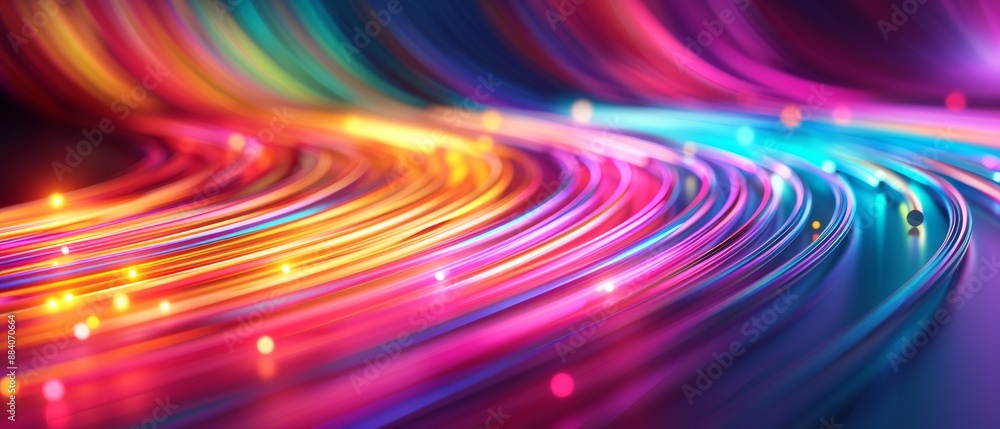 Vibrant abstract neon light trails creating dynamic motion and colorful, futuristic patterns perfect for backgrounds or technology themes. Vibrant abstract neon light trails creating dynamic motion and colorful, futuristic patterns perfect for backgrounds or technology themes.