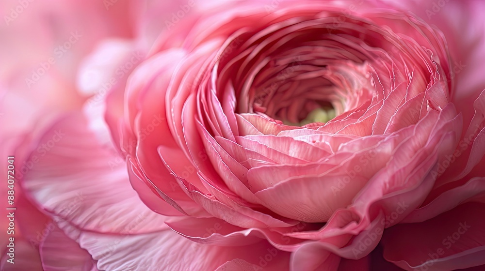 Pink macro image of a ranunculus flower Pink macro image of a ranunculus flower