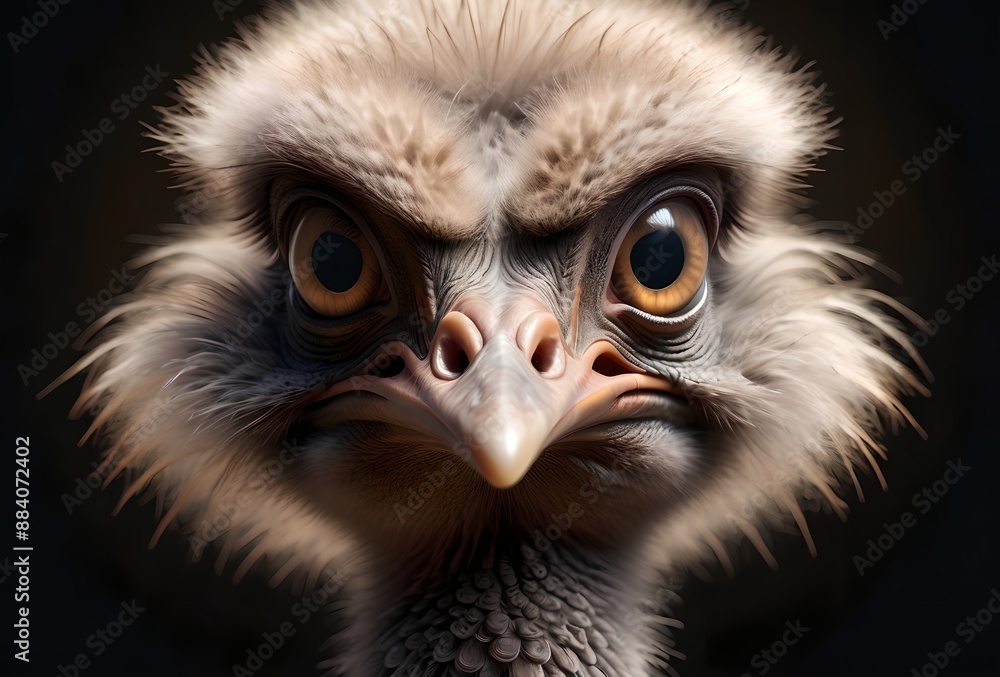 close up portrait of an ostrich with big eyes close up portrait of an ostrich with big eyes