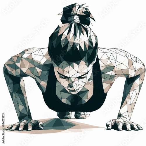 Woman doing bodyweight training