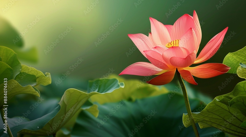 Obraz premium 仏教の蓮の花のイメージ