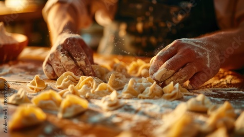 Chef Preparing Homemade Pasta