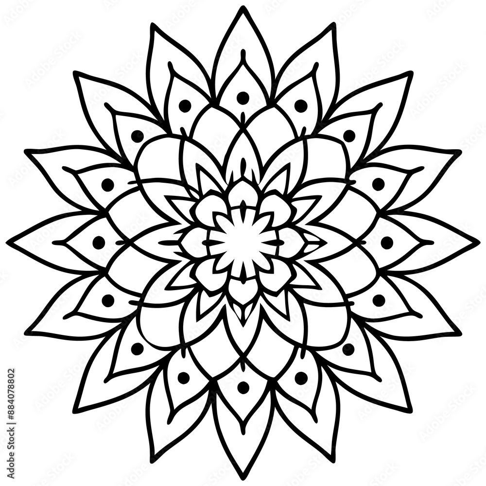 Fototapeta premium mandala coloring pages for adults coloring book