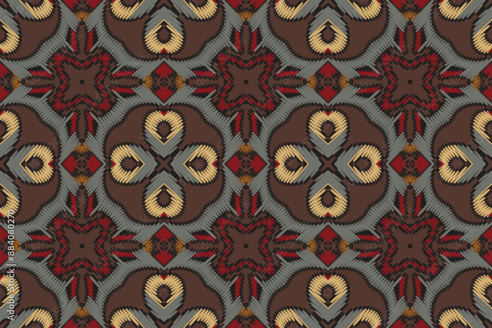 Ethnic abstract ikat pattern. Seamless pattern in tribal, folk embroidery, Mexican style. Aztec geometric art ornament print. Design for carpet, wallpaper, clothing, wrapping, fabric, cover, textile Ethnic abstract ikat pattern. Seamless pattern in tribal, folk embroidery, Mexican style. Aztec geometric art ornament print. Design for carpet, wallpaper, clothing, wrapping, fabric, cover, textile