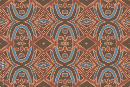 Ethnic abstract ikat pattern. Seamless pattern in tribal, folk embroidery, Mexican style. Aztec geometric art ornament print. Design for carpet, wallpaper, clothing, wrapping, fabric, cover, textile © Mr.T