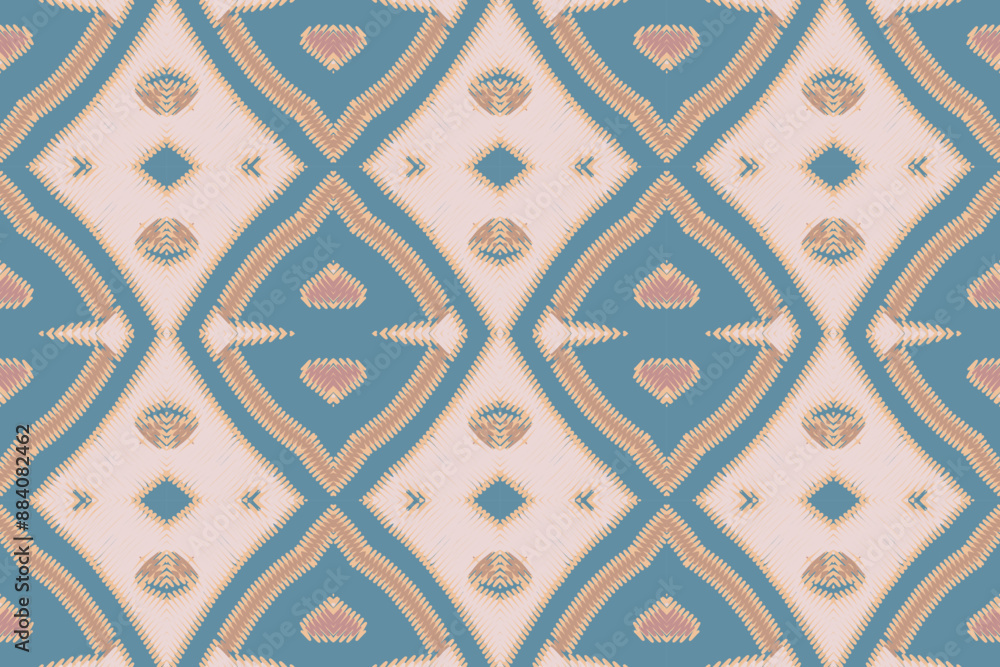 Ethnic abstract ikat pattern. Seamless pattern in tribal, folk embroidery, Mexican style. Aztec geometric art ornament print. Design for carpet, wallpaper, clothing, wrapping, fabric, cover, textile Ethnic abstract ikat pattern. Seamless pattern in tribal, folk embroidery, Mexican style. Aztec geometric art ornament print. Design for carpet, wallpaper, clothing, wrapping, fabric, cover, textile