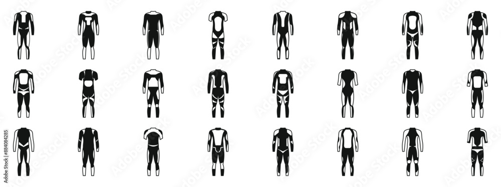 Foto Wetsuit icons set