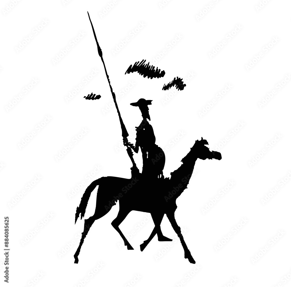 Φωτογραφία Don Quixote ink sketch