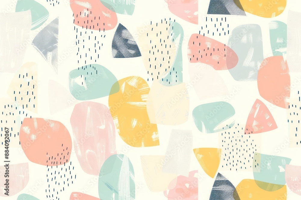 Cozy light pastel color abstract shapes geometric pattern texture doodle graphic Cozy light pastel color abstract shapes geometric pattern texture doodle graphic