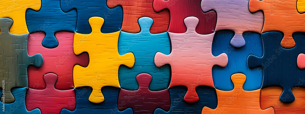 Colorful Puzzle Pieces Colorful Puzzle Pieces
