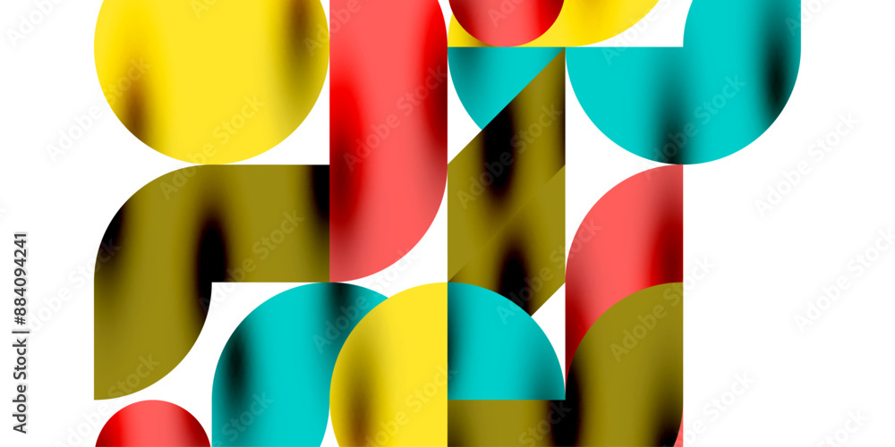 Tech minimal circular shapes geometric art. Vector modern circles Tech minimal circular shapes geometric art. Vector modern circles