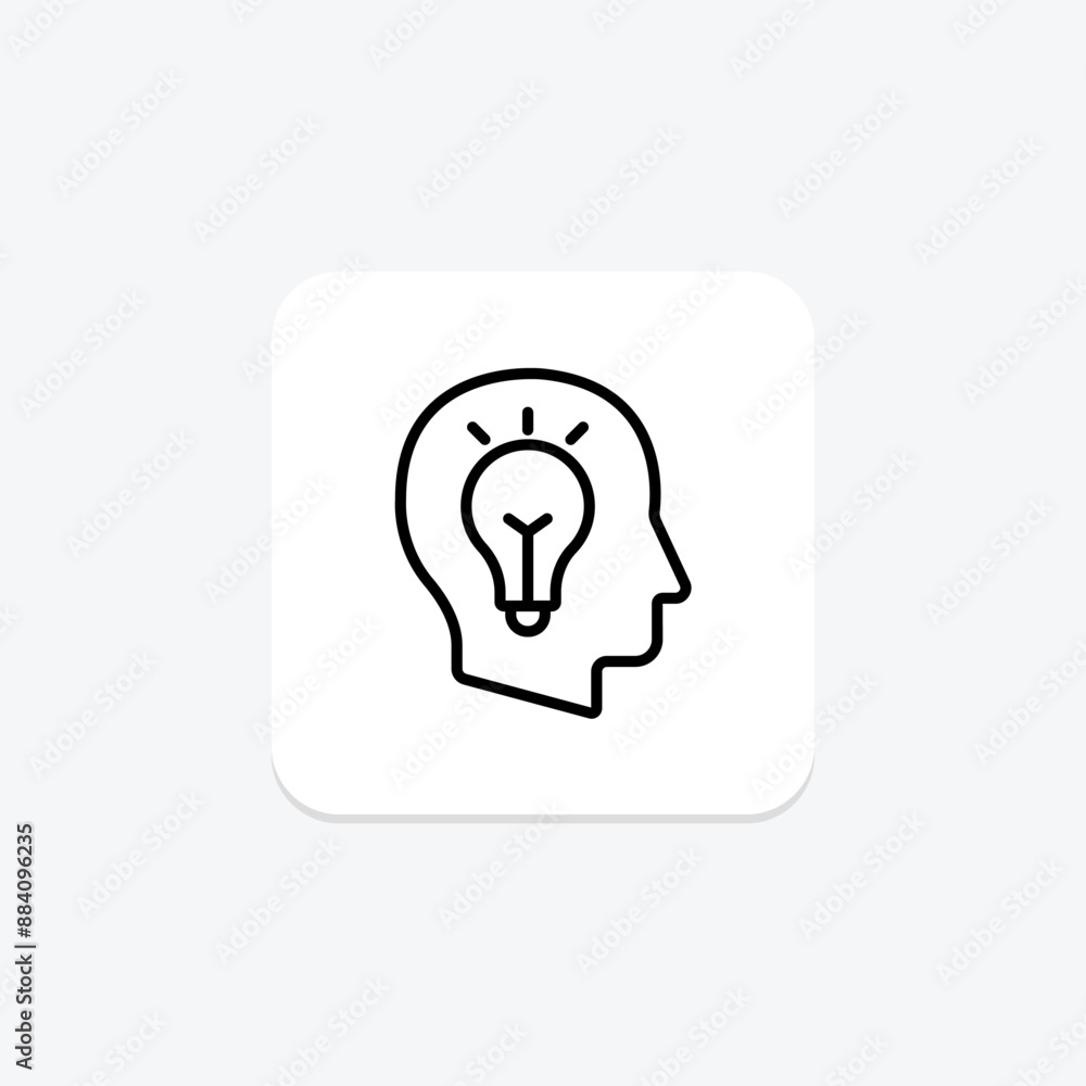 Creative Thinking line icon , vector, pixel perfect, illustrator file Creative Thinking line icon , vector, pixel perfect, illustrator file