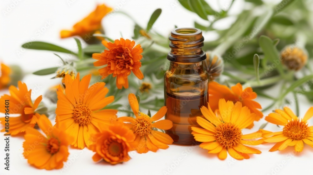 Calendula Essential Oil with Fresh Flowers Calendula Essential Oil with Fresh Flowers