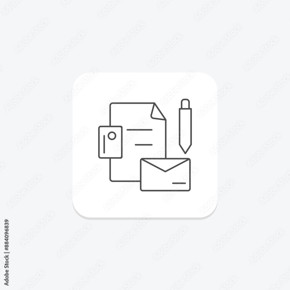 Branding thinline icon , vector, pixel perfect, illustrator file Branding thinline icon , vector, pixel perfect, illustrator file