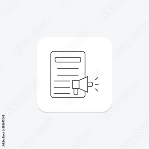 Marketing thinline icon , vector, pixel perfect, illustrator file