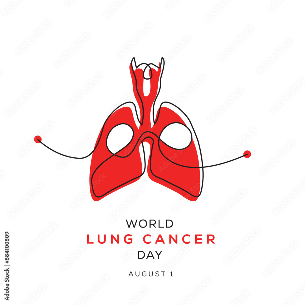 Obraz na plátně World Lung Cancer Day, held on 1 August.