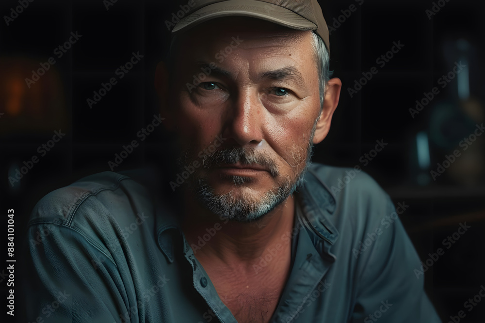 portrait of a man in his 50s. portrait of a man in his 50s.