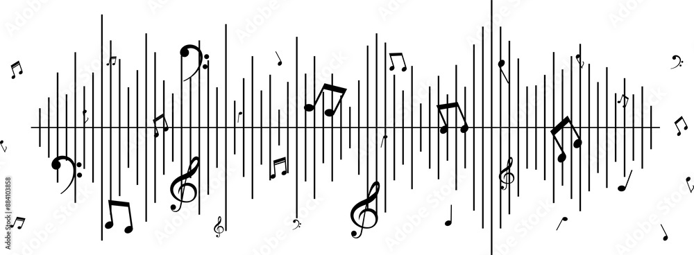 illustration of note music icon illustration of note music icon