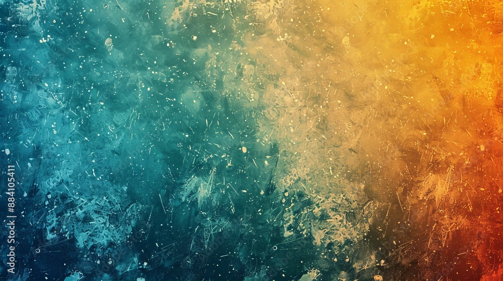 This abstract art image features a blend of teal and orange colors with various patterns and textures creating a visually striking composition. This abstract art image features a blend of teal and orange colors with various patterns and textures creating a visually striking composition.