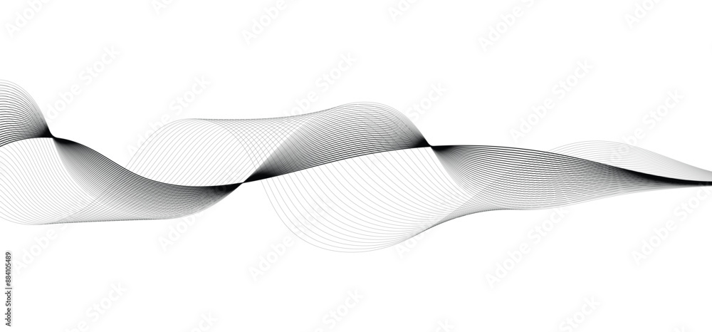 Wave lines smooth flowing dynamic isolated on white background. Technology, digital, communication, science, music concept vector background illustration Wave lines smooth flowing dynamic isolated on white background. Technology, digital, communication, science, music concept vector background illustration