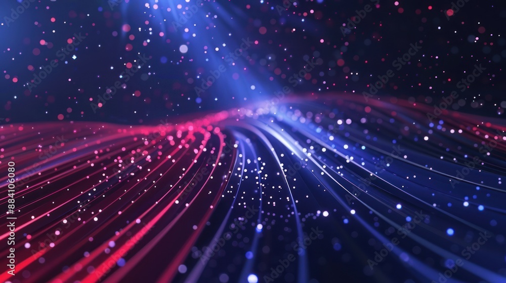 Abstract Digital Art with Blue and Red Lights Abstract Digital Art with Blue and Red Lights