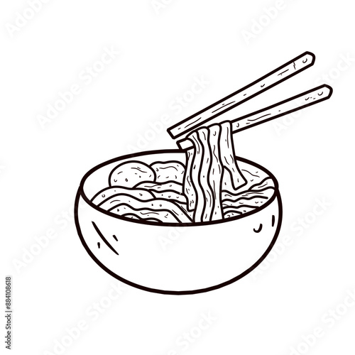 Ramen Noodle outline 