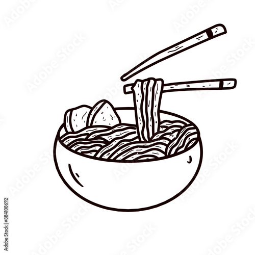 Ramen Noodle outline 