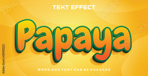 Papaya editable text effect
