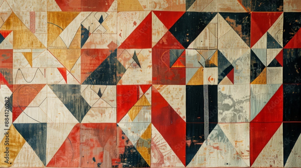 Geometric patterns in historical tapestries. Describe a tapestry from history that features geometric patterns. Geometric patterns in historical tapestries. Describe a tapestry from history that features geometric patterns.
