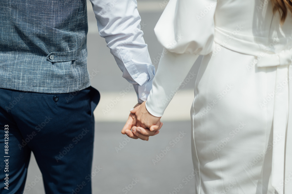 Cute bride couple spend time together after the wedding ceremony Cute bride couple spend time together after the wedding ceremony