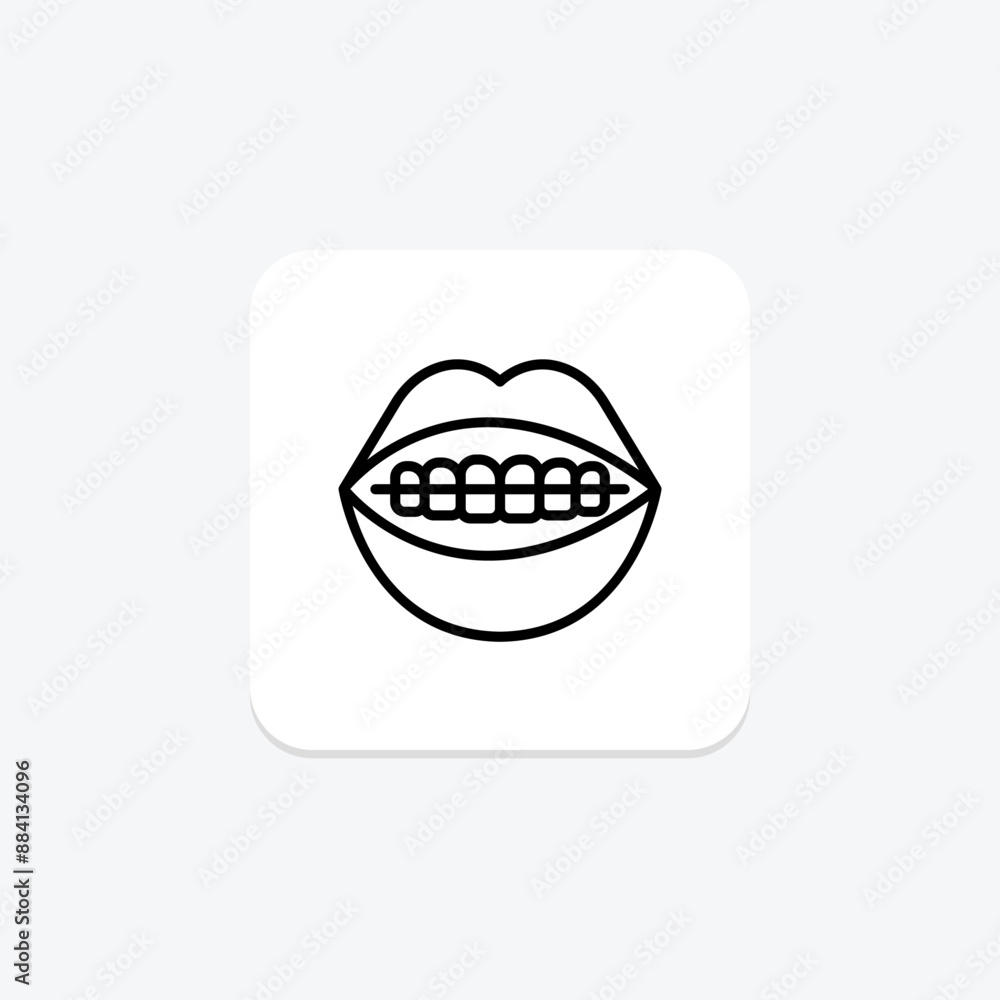Teeth line icon , vector, pixel perfect, illustrator file Teeth line icon , vector, pixel perfect, illustrator file