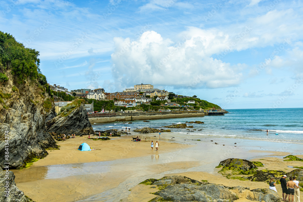Ein entspannter Strandtag vor der Bucht von St Ives im wunderschönen Cornwall - Vereinigtes Königreich