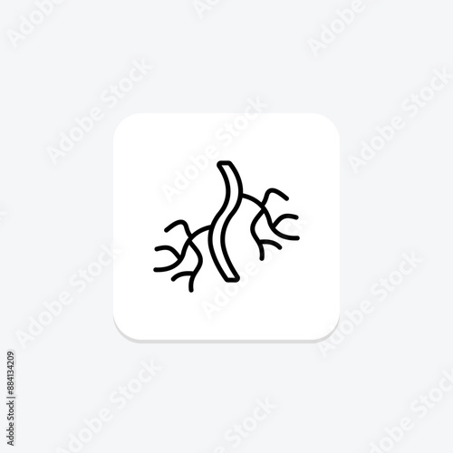 Blood Vessels line icon , vector, pixel perfect, illustrator file