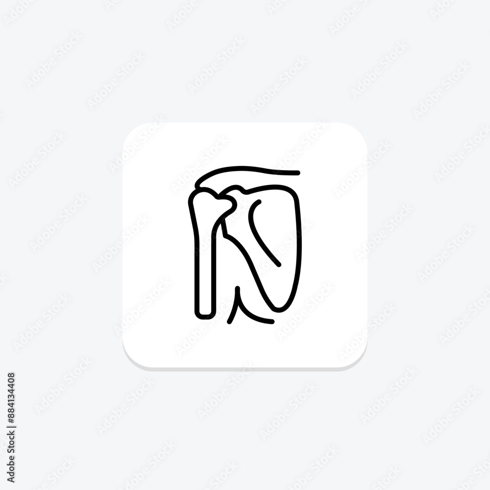 Shoulder Bones line icon , vector, pixel perfect, illustrator file