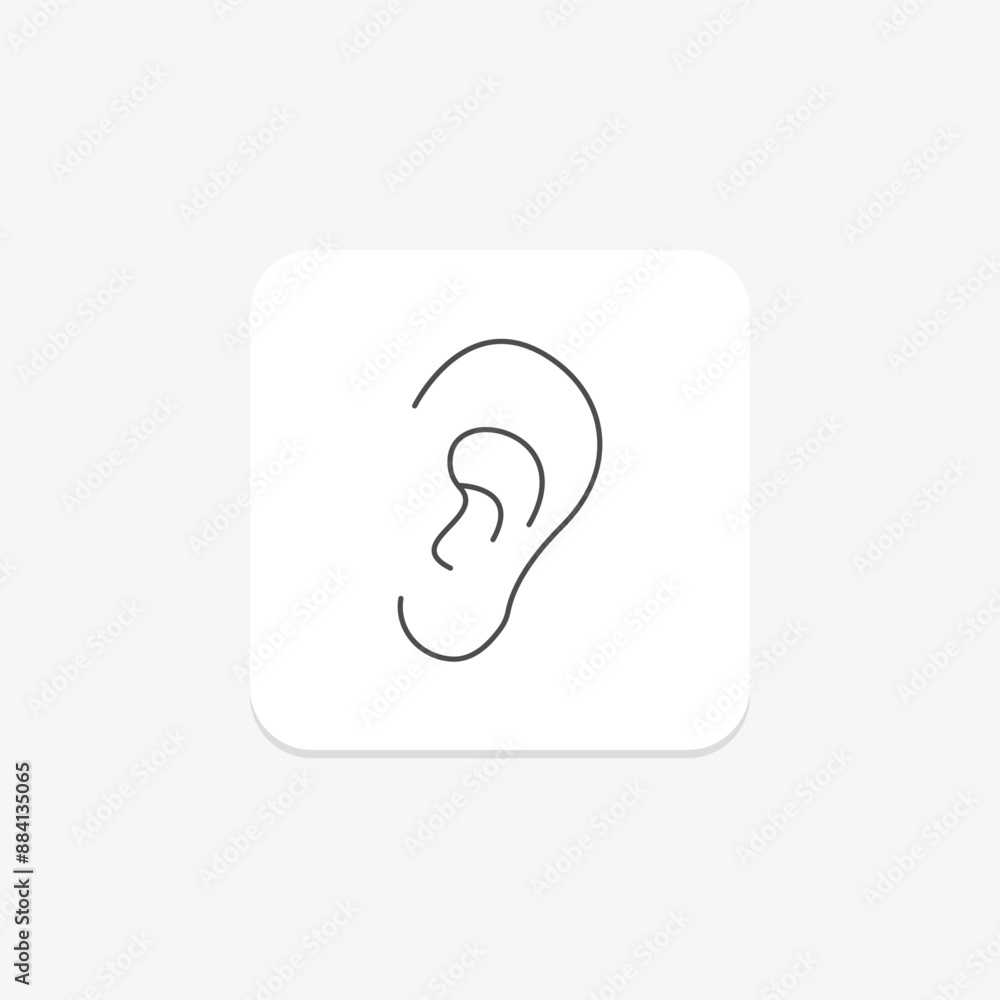 Ears thinline icon , vector, pixel perfect, illustrator file Ears thinline icon , vector, pixel perfect, illustrator file