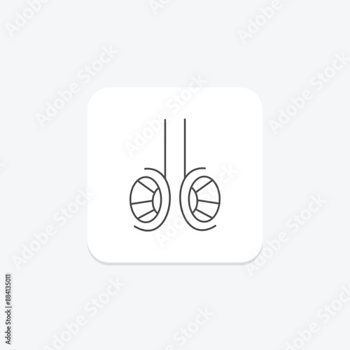 Testes thinline icon , vector, pixel perfect, illustrator file